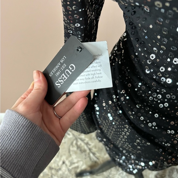 Guess Sequin Long Sleeve Dress - Picture 4 of 4